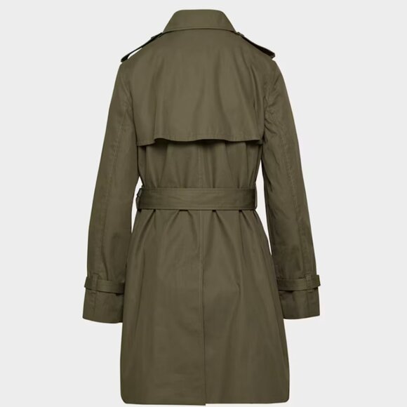 NWT Aritzia New The Finch Mid Trench Coat - City Twill Olive L - Picture 9 of 12